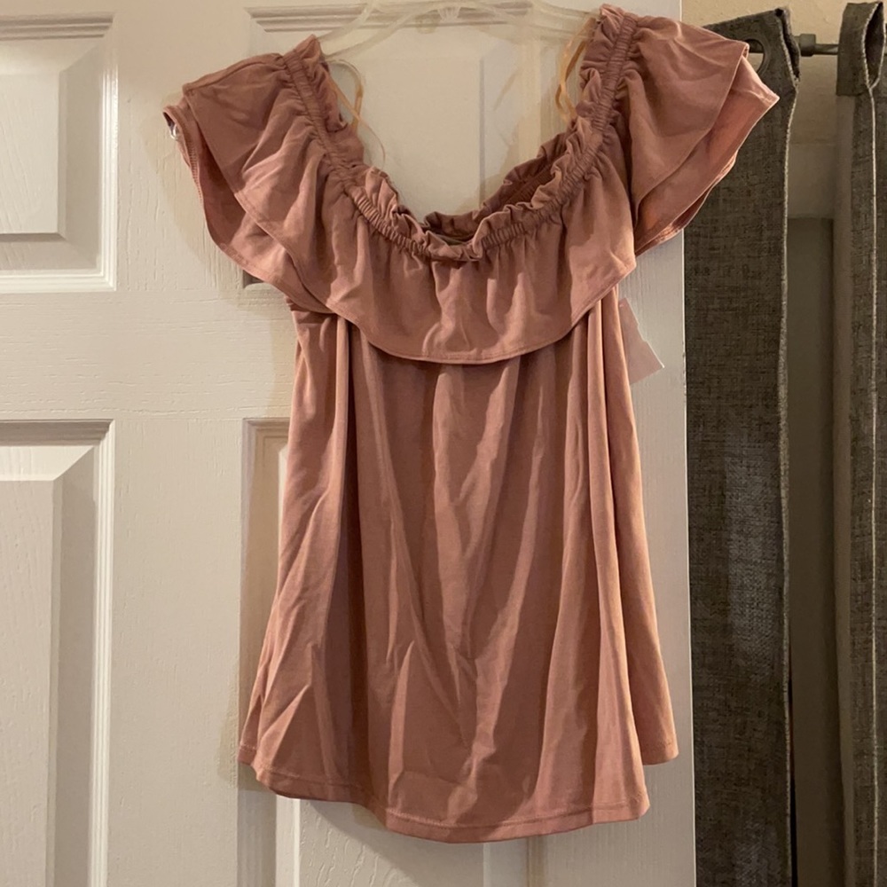 Mauve off the shoulder top